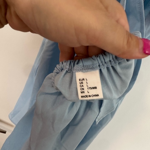 Light Blue Ruffle Strap Dress - Picture 5 of 5